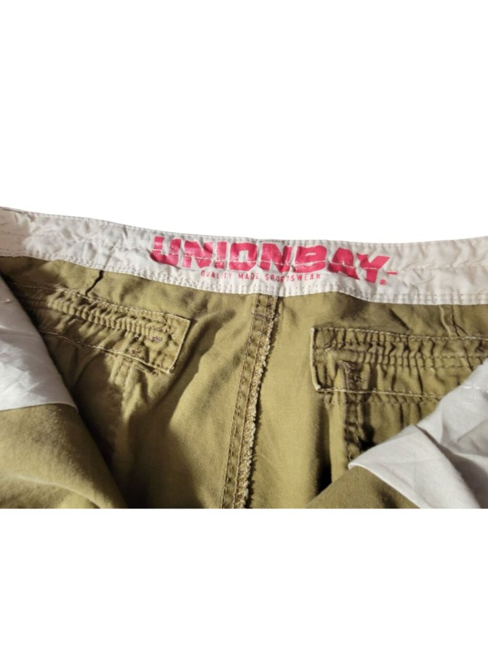Unionbay Mens Khaki Cargo Pants Size 36x32 Cotton Relaxed Fit Multi-Pocket - Picture 8 of 10